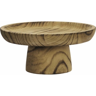 Madam Stoltz Dřevěný servírovací stojan Dark Natural 30 cm přírodní barva dřevo