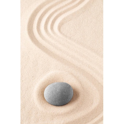 Plagát, Obraz - Zen garden meditation stone. Round rock, kikkerdirk, 26.7 × 40 cm