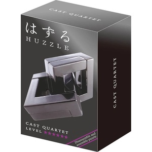 Hanayama Метален логически пъзел Hanayama - Cast Puzzle Quartet Huzzle (515115)