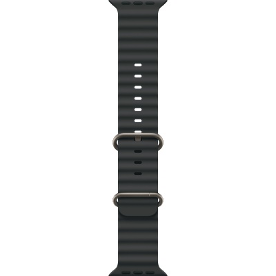 Apple Каишка от Apple - 49 мм Black Ocean Band - Natural Titanium Finish (MXTL3ZM/A)