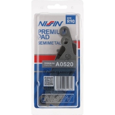 brzdové destičky, NISSIN (semi-metalická směs) 2 ks v balení