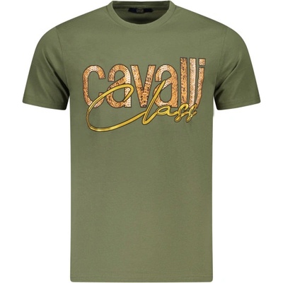 Cavalli class Тениска с къс ръкав за мъже cavalli class, Размер l, Цвят Зелен (txt61mjd060_ve04050)