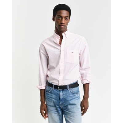 Gant Regular Fit Gingham Poplin Shirt - Light Pink