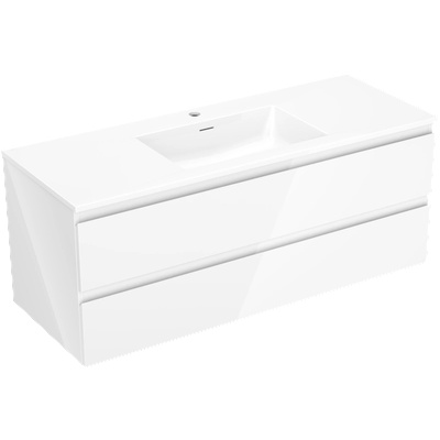 Mexen Orio шкафче за баня 120 см с мивка Otis, 2 чекмеджета, бял гланц (91A10-12047-2-BFF00-W18M00)