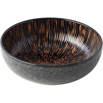 MIJ Jedálenská misa Bronze Corvenging hnedá keramika 15 cm