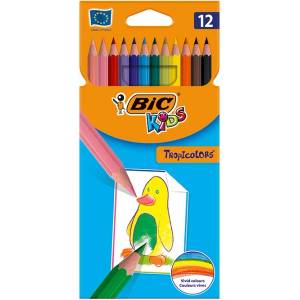 BIC Цветни моливи BIC Kids Tropicolors хексагонални 12 броя 83256611 (83256611)