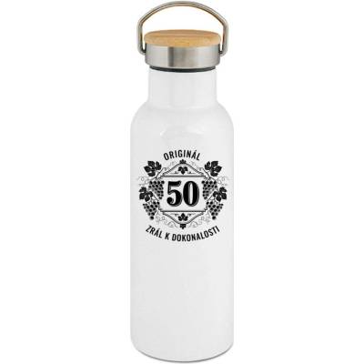 123TRIKO termoska Zrál k dokonalosti, 50, černý tisk 500 ml narozeniny