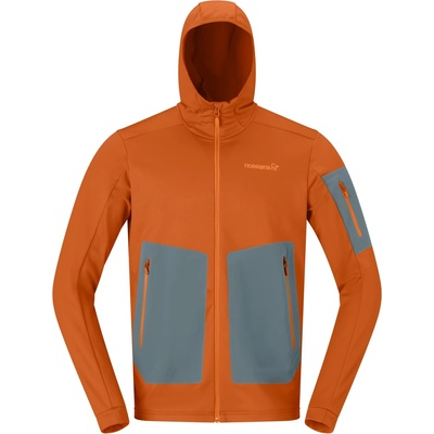 Norrøna Мъжко поларено яке Norrøna Falketind Warm2 Stretch Hood Fleece jacket - Gold Flame (005-5581-0412)