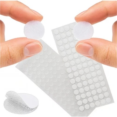 Samolepící suchý zip – kolečka 18 mm, 500 kusů, bílý