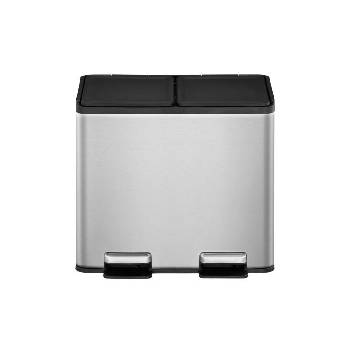 Image 1 of EKO-Europe EKO Кош за разделно събиране на отпадъци с 2 педала ESSENTIAL - матиран - 2 х 10 л (EKO 822920 - Matt s/s)