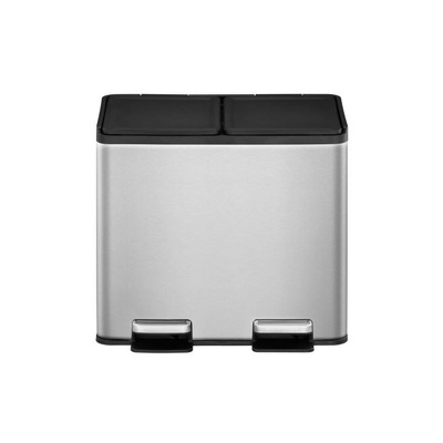 EKO-Europe EKO Кош за разделно събиране на отпадъци с 2 педала ESSENTIAL - матиран - 2 х 10 л (EKO 822920 - Matt s/s)