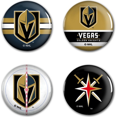 Wincraft sada placek Vegas Golden Knights NHL button 4 ks