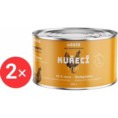 Loui monoprotein kuracie s ryžou 2 x 200 g