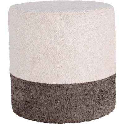 Home Styling Collection Kulatý čalouněný puf ve dvou barvách boucle, 34 x 35 cm barva béžová