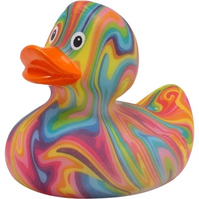 Schnabels Gumená kačička Psychedelická 9 cm