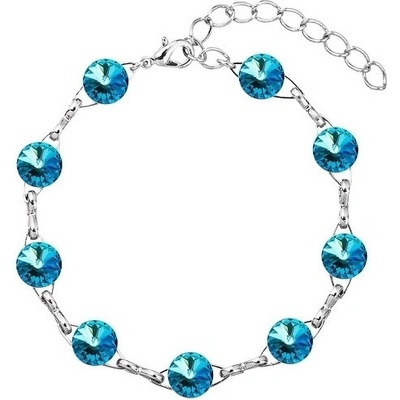 For You náramok S Swarovski elements rivoli modrý Bermuda Blue Nar-riv-10-95