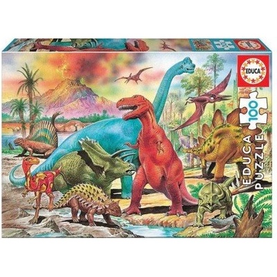 Educa - Пъзел Свят на динозаври 100ч 13179