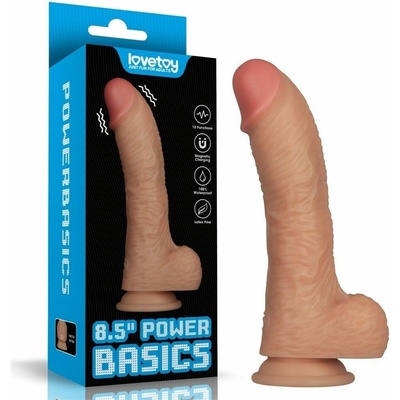 Lovetoy 8.5″ Power Basics PVC dildo s přísavkou 21,5 x 4 cm