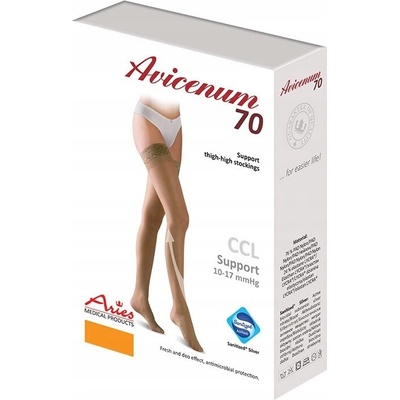 Aries punčochy AVICENUM 70 DEN krajka Tělová – Hledejceny.cz