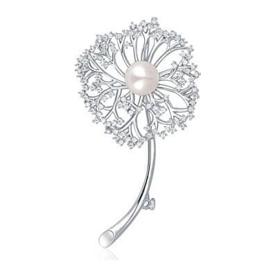 JwL Luxury Pearls brošňa s perlou Púpava JL0664