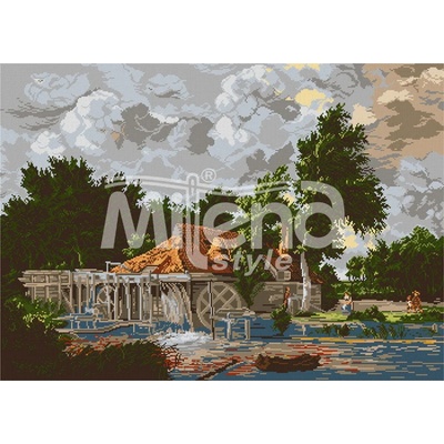Milena Style Холандска воденица - гоблен със схема конци dmc 1: 1