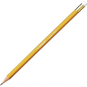 STABILO Графитен молив, Stabilo, Swano HB с гума, Жълт (ST4905/HB)