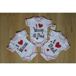 Nursery time Комплект 3 бодита I love. . . , 0м, 0/3м, 3/6м