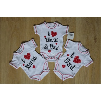 Image 1 of Nursery time Комплект 3 бодита I love. . . , 0м, 0/3м, 3/6м