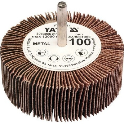 Yato Kotouč lamelový radiální 80x30 P-40 s hřídelí 6 mm