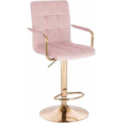 LuxuryForm Design Verona Gold Velur na zlatom tanieri ružová