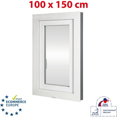 Okna Hned Plastové okno 100x150 cm bílé otevíravé i sklopné levé – Zboží Mobilmania