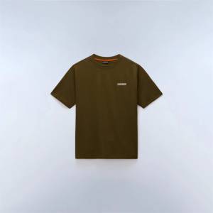 Napapijri Мъжка тениска Napapijri Napa Small Box T-shirt Mens - Dark Olive
