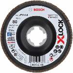 Bosch X-LOCK Ламелен шлифовъчен диск BfM Ø 115 мм, G 80, X571, ъглова версия, пластмаса 2608621765 (2608621765)