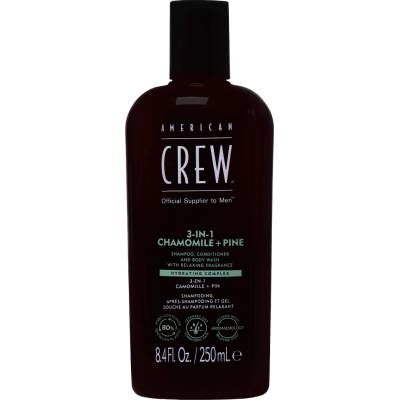 American Crew 3in1 Chamolie + Pine šampon kondicionér a sprchový gel 250 ml