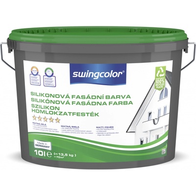 Swingcolor Fasádní barva silikonová bílá 10 l