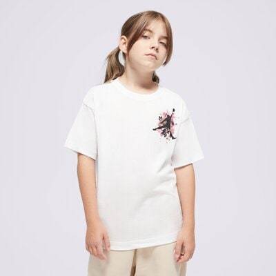 Тениска Jdg Floral Jumpman Ss Tee Girl детски Дрехи Тениски 45D450-001 Бял 140-155 cm (45D450-001)