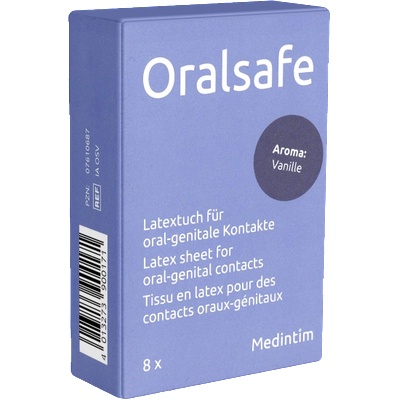 Oral Safe Single: Vanille, 8 latex-sheets