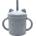 Lorelli Силиконова чаша с дръжки и сламка Lorelli - Natural, Grey