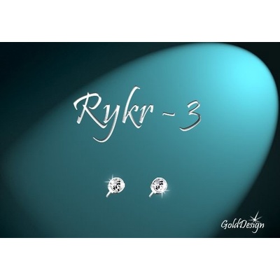 Gold Design Rykr 3 náušnice stříbřeno GD834