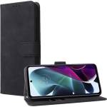 Gigapack Motorola Moto G200 5G GIGAPACK калъф с вертикална стойка, с кожен ефект, FLIP, настолна стойка, ЧЕРЕН (GP-121302)
