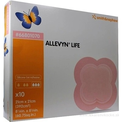 Smith & Nephew Medical Ltd. ALLEVYN LIFE Krytí na rány 21 x 21 cm 10 ks