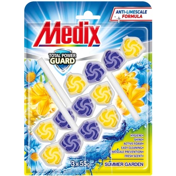 Medix Ароматизатор за тоалетна Summer Garden, 55 g, 3 броя