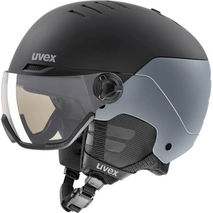 uvex Ски каска Uvex Wanted Visor Pro V Ski helmet - Black / Silver / Clear - размер 54-58 cm (418-1422-0111)