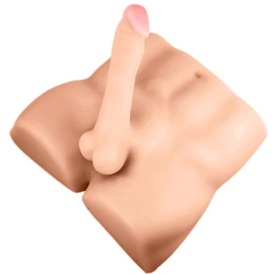 Blush Novelties Мъжки торс с гъвкав пенис и отвор Rough Rider