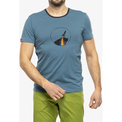 Ocun Classic T Organic Rainbow Rocket bluestone