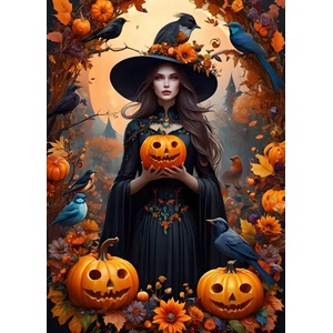 Bluebird Puzzle - Puzzle Halloween Witch - 500 piese