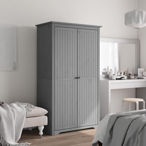 vidaXL Гардероб BODO, сив, 99x53, 5x173 см, бор масив (355061)