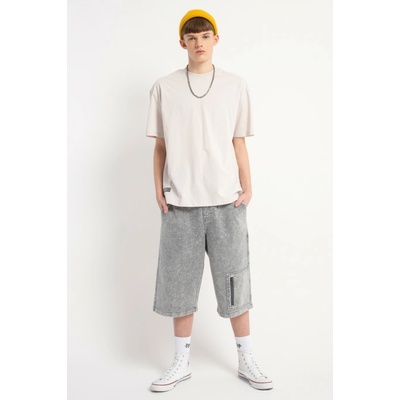 Reporter Young Chlapecké světle šedé kraťasy s efektem seprání model JORTS šedá