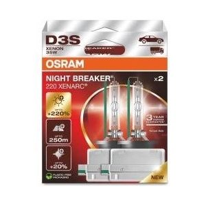 OSRAM D3S 35W XENARC® NIGHT BREAKER® LASER +220% 3 year guarantee* 2 pcs - 66340XN2-2HB