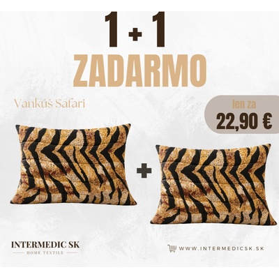 Intermedic SK Vankúš Safari so zipsom 70x90